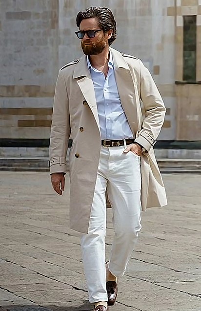 Dark brown belt and shoes coordination
